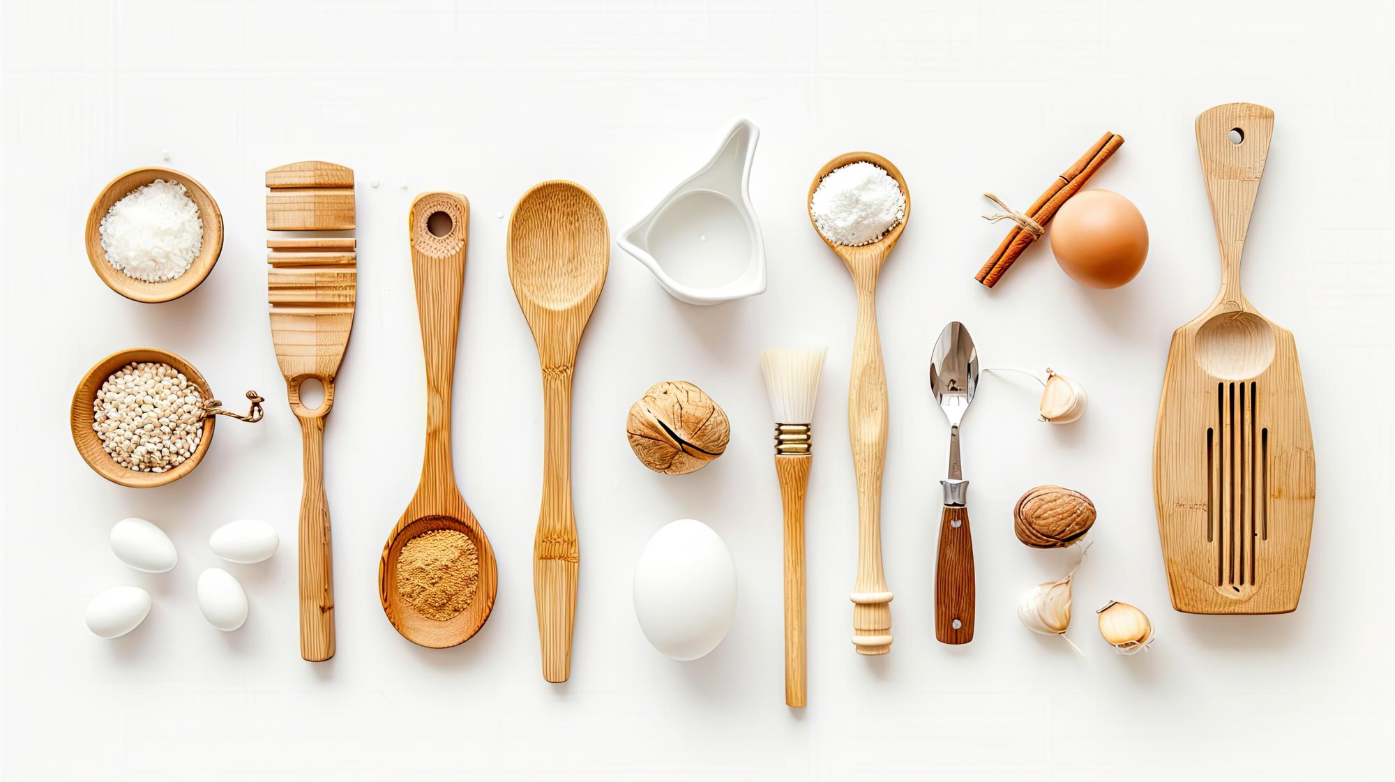 Set di strumenti e ingredienti selezionati